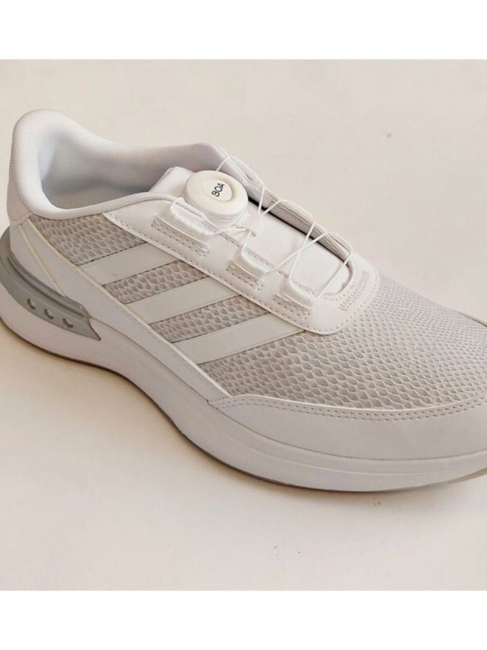 adidas Womens Size 8 S2G SL BOA 25 Spikeless Golf Shoes Snakeskin White Silver